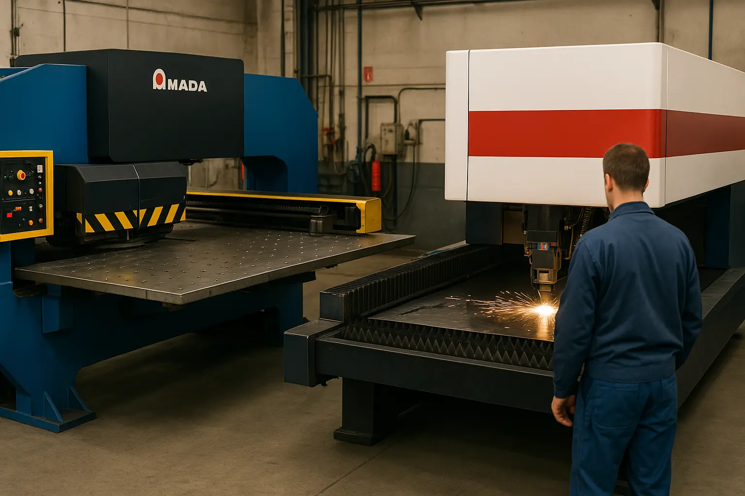 maquina corte laser fibra vs punzonadora