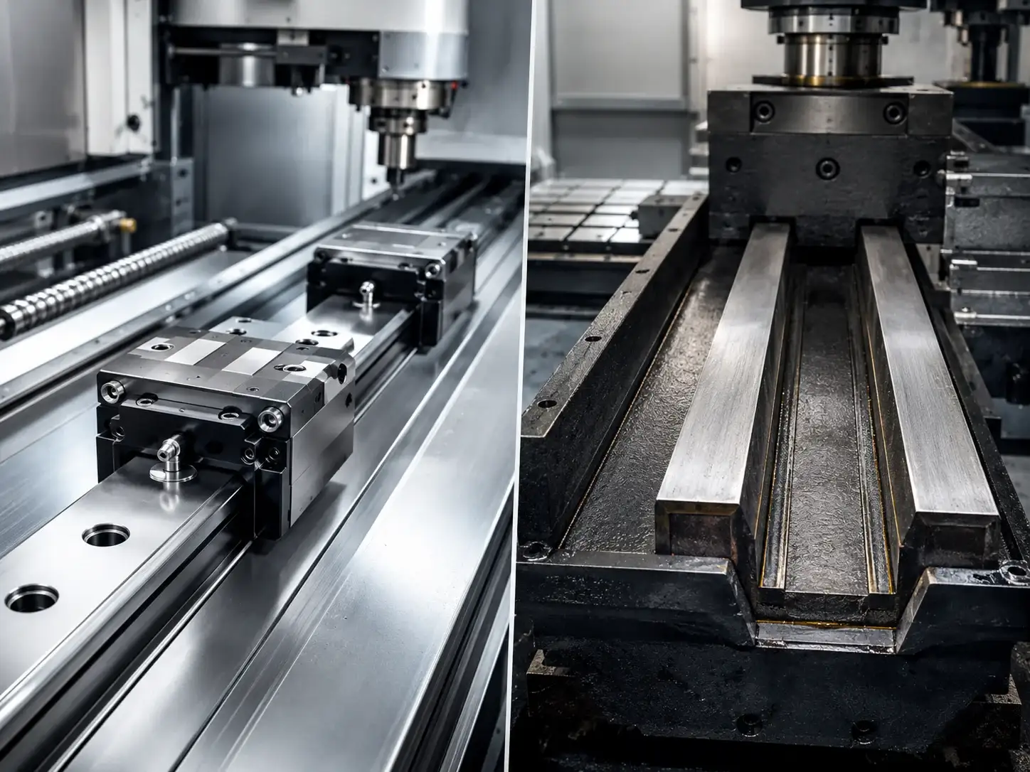 guías lineales vs guías prismáticas en CNC