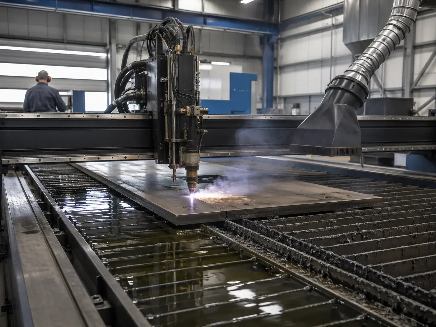 mesa de agua para plasma CNC